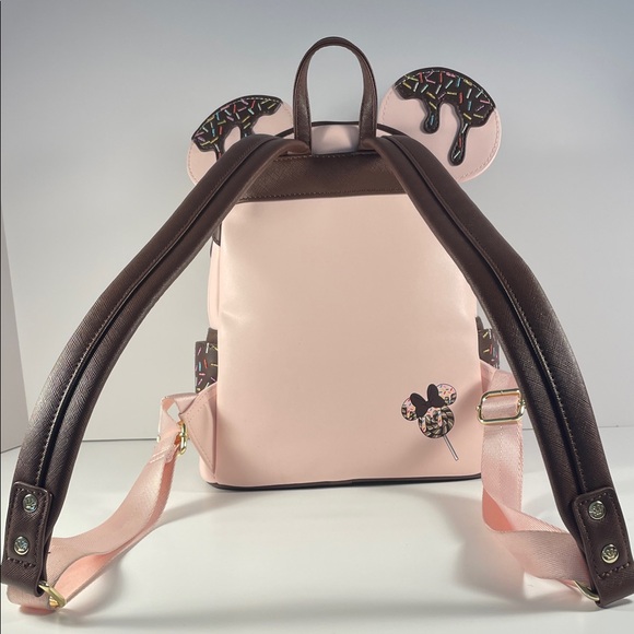 Disney Loungefly Pink and Brown Sprinkle Backpack - Picture 2 of 5